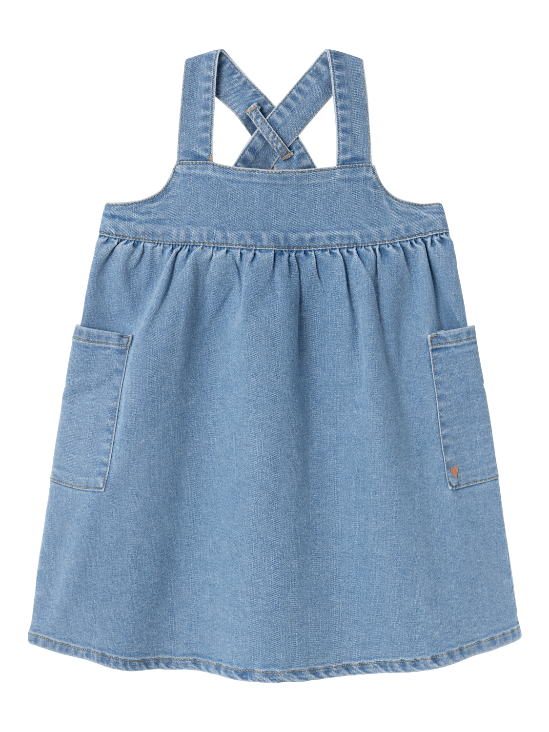 NMFYRSA Short Dress - Light Blue Denim